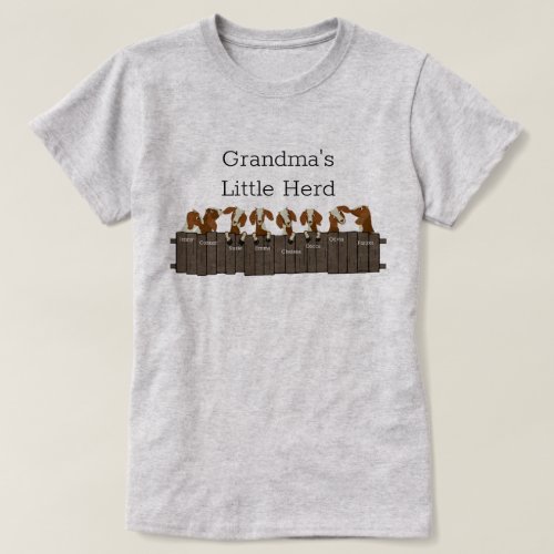 Grandmas Little Goat  Herd 8 Goats T_Shirt