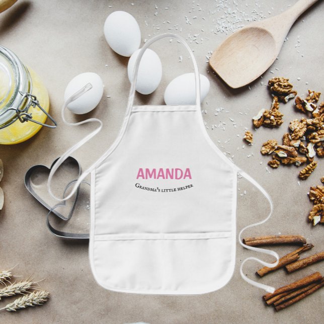 Grandma's Little Helper Girl's Name Kids' Apron (In Situ)