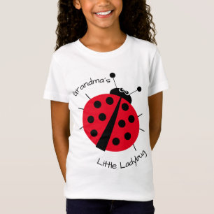 Grandma's Little Ladybug Girly Kids Cartoon T-Shirt