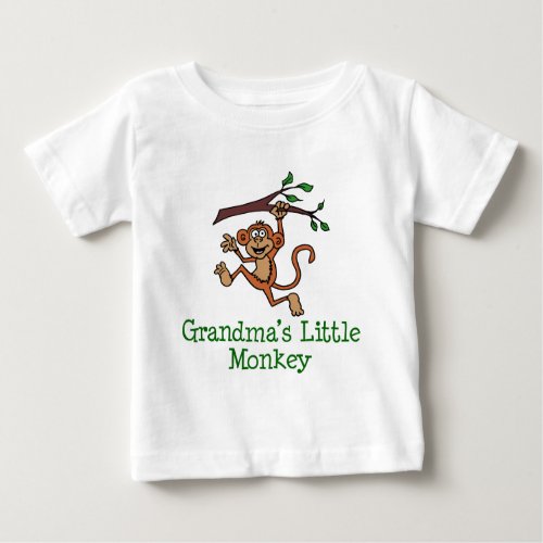 Grandmas Little Monkey Baby T_Shirt