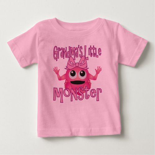 Grandmas Little Monster Girl Baby T_Shirt