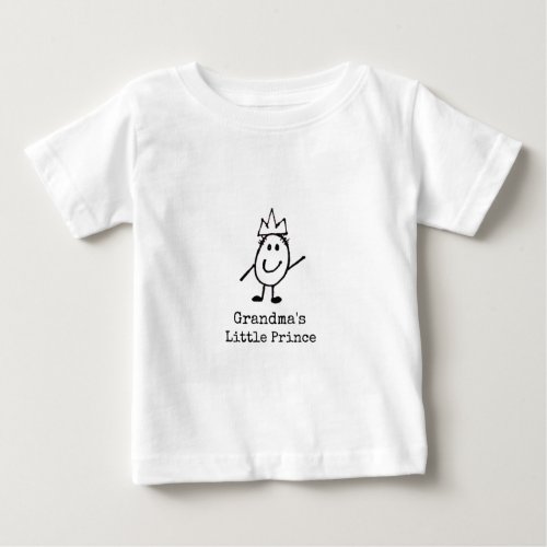 Grandmas Little Prince Baby T_Shirt