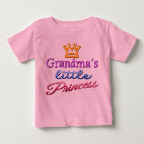 Grandmas Little Princess Baby Toddler T_Shirt