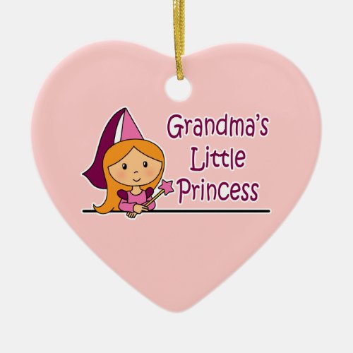 Grandmas Little Princess Ceramic Ornament