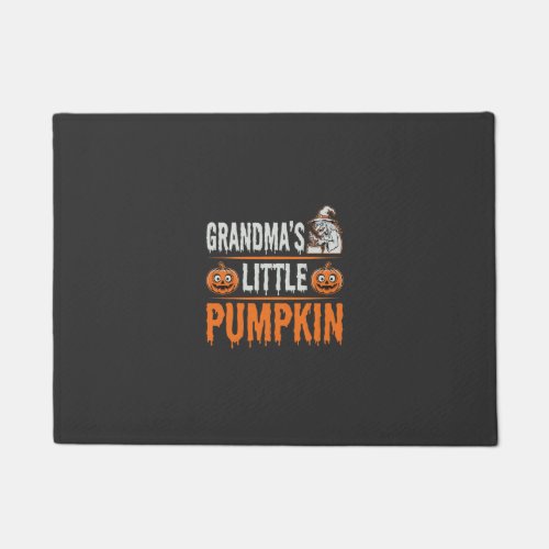 Grandma's Little Pumpkin Halloween Witch Design Doormat