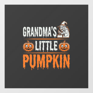 Grandma's Little Pumpkin Halloween Witch Design Floor Decals