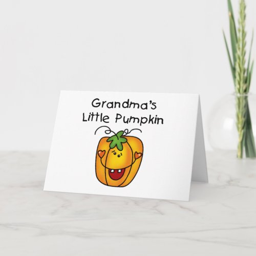 Grandmas Little Pumpkin T_shirts and gifts Card