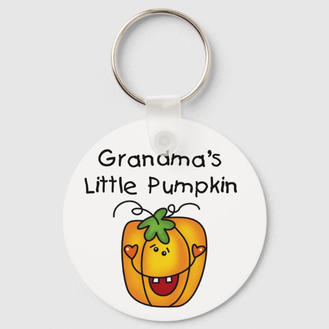 Grandma's Little Pumpkin T-shirts and gifts Keychain (Front)