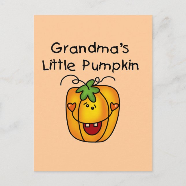 Grandma's Little Pumpkin T-shirts and gifts Postcard (Front)