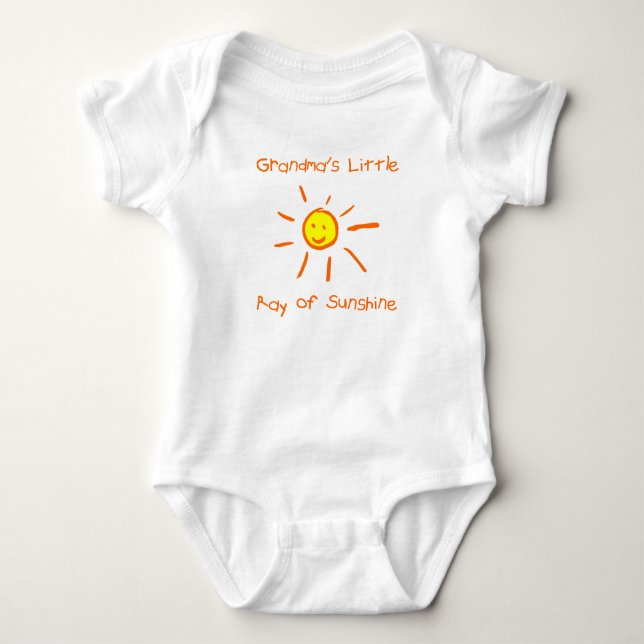 Grandma's Little Ray of Sunshine Baby Bodysuit (Front)