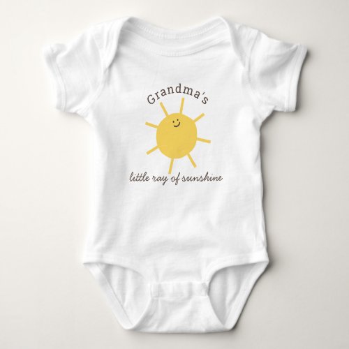 Grandmas Little Ray of Sunshine Birthday Baby Bodysuit