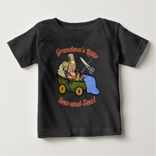 Grandmas Little Sew and Sew Personalized Baby T-Shirt