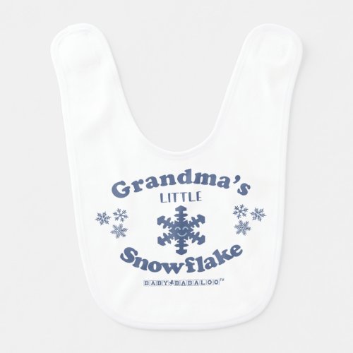 Grandmas Little Snowflake _ Boy Baby Bib