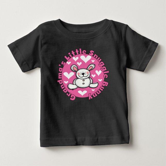 Grandma's Little Snuggle Bunny Baby T-Shirt (Front)