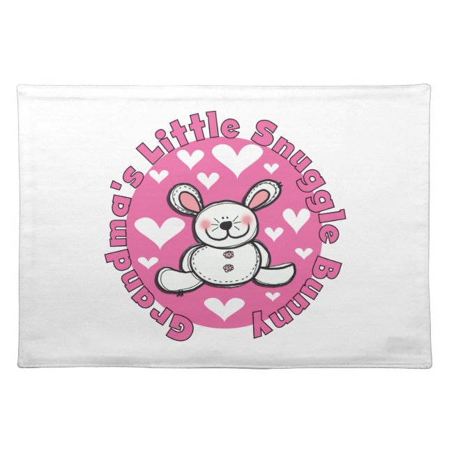 Grandma's Little Snuggle Bunny Cloth Placemat (Front)