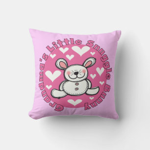 Grandma's Little Snuggle Bunny Throw Pillow