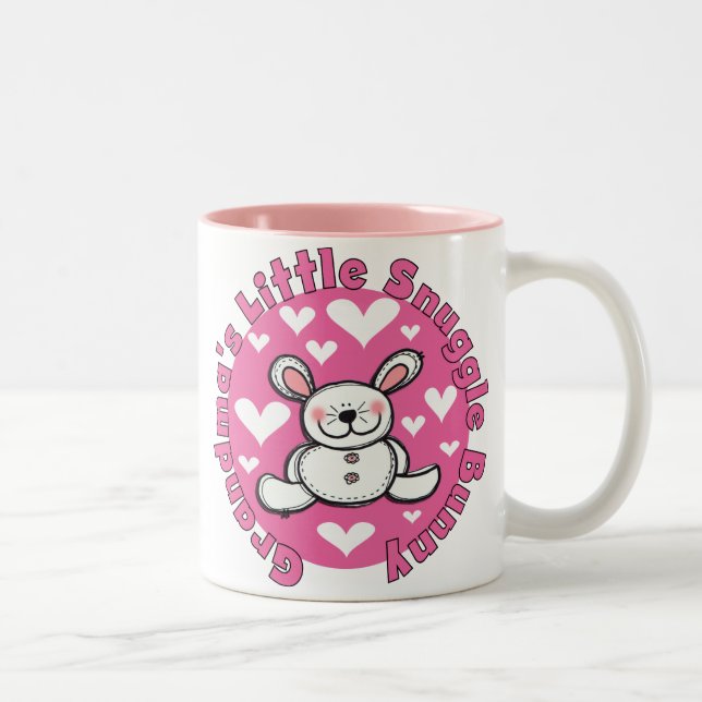 Grandma's Little Snuggle Bunny Two-Tone Coffee Mug (Right)