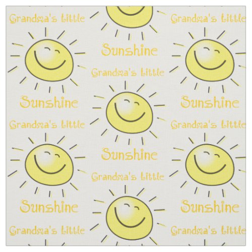 Grandmas Little Sunshine Fun Sun Fabric