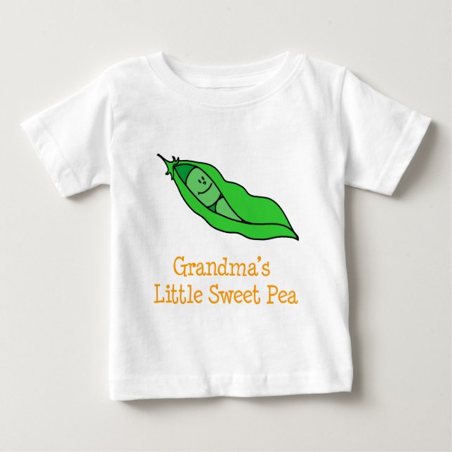 Grandma's Little Sweet Pea Baby T-Shirt (Front)