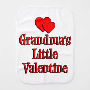 Grandma's Little Valentine Baby Burp Cloth