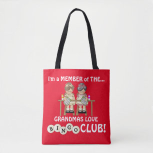 Grandmas love Bingo Club tote bag