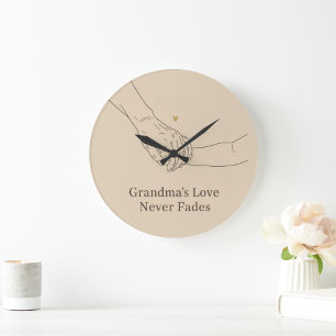 Grandma's Love Never Fades   Minimalist Family Ill Large Clock