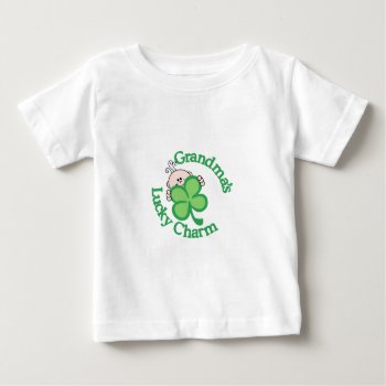 Grandma's Lucky Charm Baby T-shirt by Grandslam_Designs at Zazzle