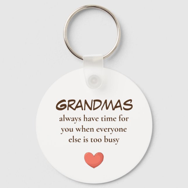 Grandmas Not to Busy  keychains (Front)