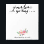 Grandma's Note Pad<br><div class="desc">perfect for everyday notes with a tad something special for grandma

grandma gifts,  grandmother spoiling grandchildren,  personalized notepad for grandma,  grandchildren name gifts,  grandmother birthday gift,  grandmother grandparents day gift,  grandmother mothers day gift, </div>
