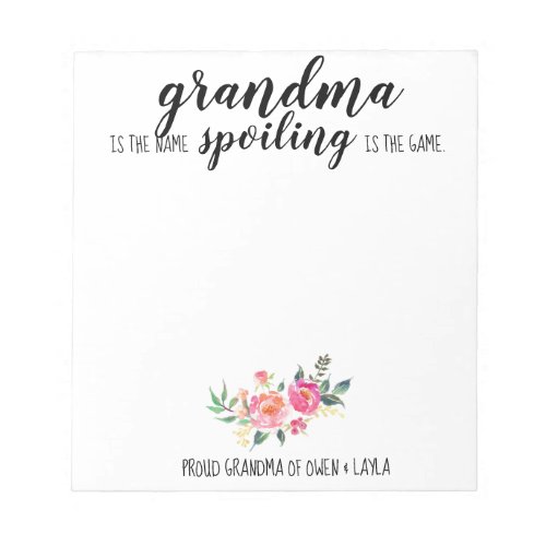 Grandmas Note Pad