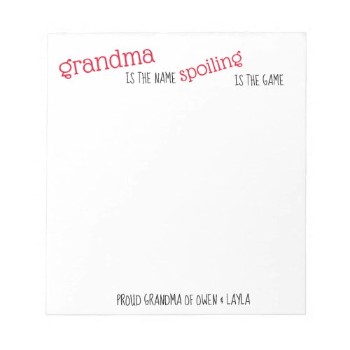 Grandmas Note Pad