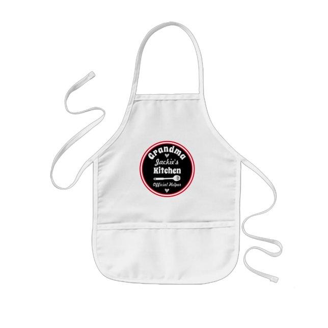 Grandma's Official Helper with hearts Country Kids' Apron (Front)