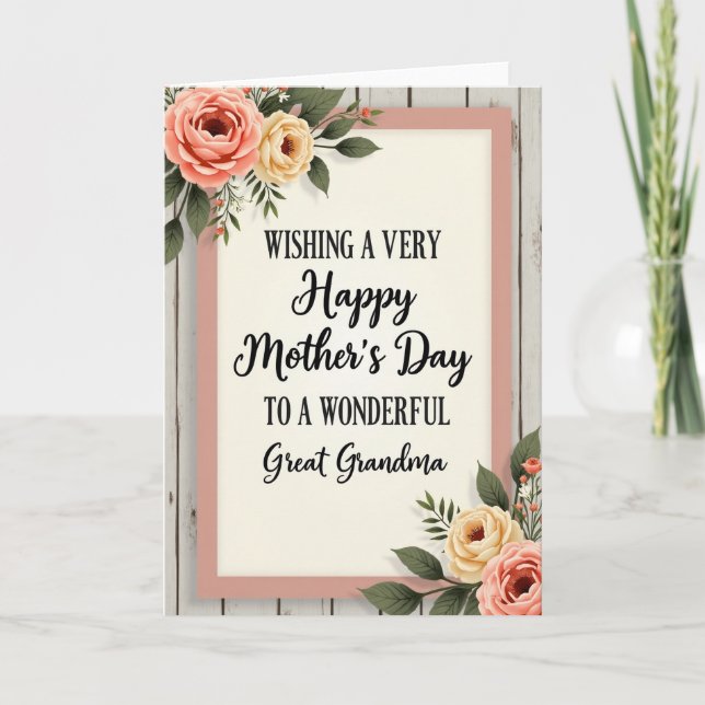 Grandmas Peachy Mothers Day Card (Front)