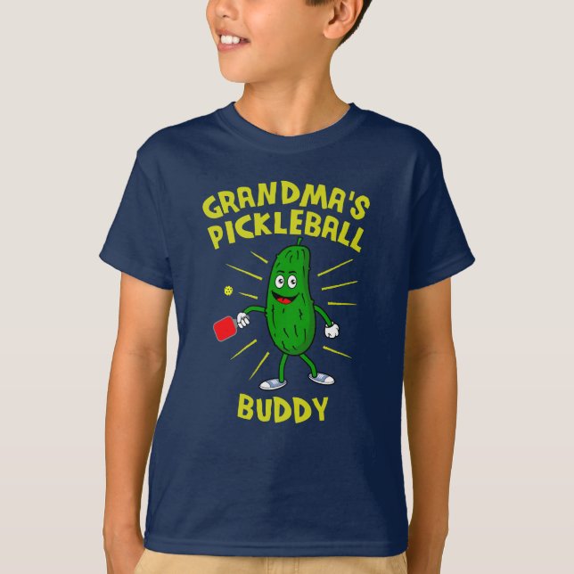 Grandma's Pickleball Buddy - Kawaii Pickleball Dil T-Shirt (Front)
