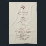 Grandma's Pie Recipe Kitchen Towel Vintage<br><div class="desc">Heirloom pecan pie recipe kitchen towel featuring Grandma's classic recipe in elegant script. Perfect farmhouse kitchen decor and thoughtful gift for bakers. Treasure a family favorite with this charming Grandma's Pecan Pie Recipe kitchen towel! This beautiful flour sack towel features a complete, tried-and-true pecan pie recipe written in elegant script,...</div>
