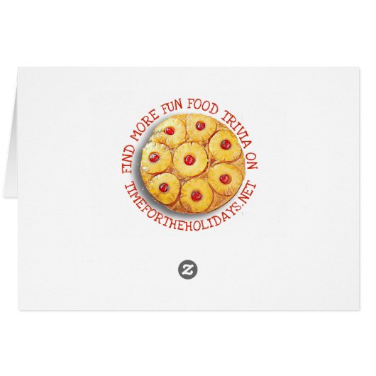 Grandma's Pineapple Upside Down Cake Recipe Card (Back Horizontal)