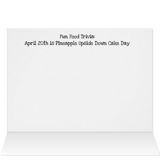 Grandma's Pineapple Upside Down Cake Recipe Card (Inside Horizontal (Top))