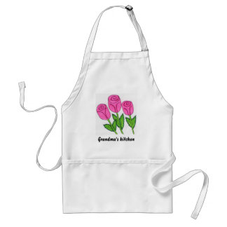 Grandmas Pink Roses Adult Apron