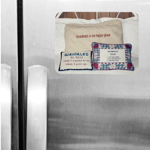 Grandma's Place is My Happy Place customizable Magnet