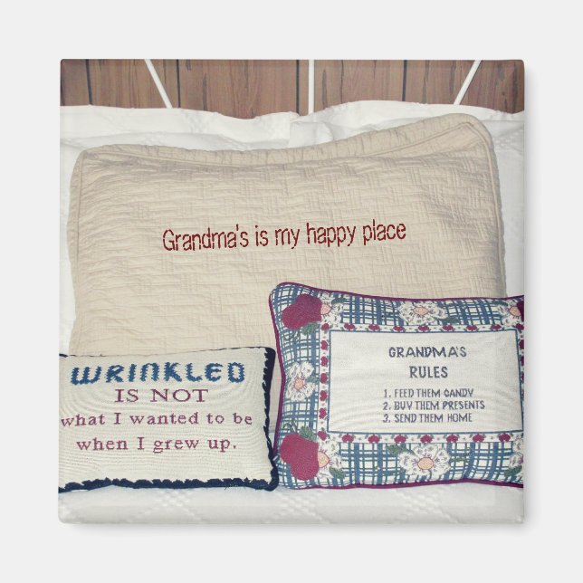 Grandma's Place is My Happy Place Magnet (Front)