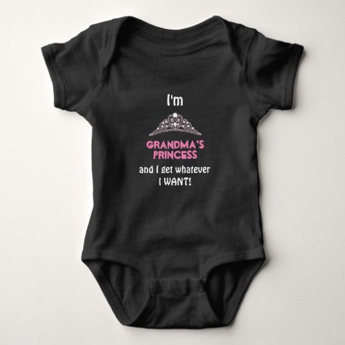 Grandmas Princess Baby Bodysuit