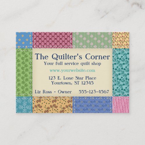 Grandmas Quilt Border Custom Business Card