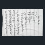 Grandma's Recipe Towel<br><div class="desc">This is a recipe from Grandma for Shoo Fly Pie.  A special keep-sake of her handwriting.</div>