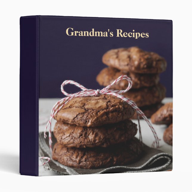 Grandma's Recipes 3 Ring Binder (Front/Spine)