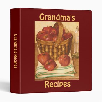 Grandma's Recipes - Binder by SharonKMoore at Zazzle