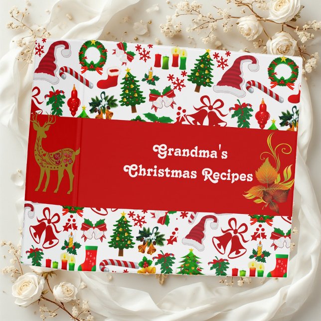 Grandma's Recipes Christmas Reindeer Tree Candy  3 Ring Binder (Grandma's Recipes Christmas Reindeer Tree Candy 3 Ring Binder)