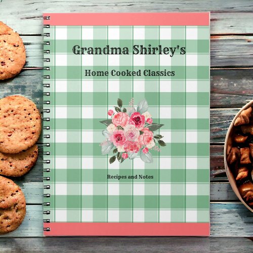 Grandmas Recipes Country Gingham Farmhouse Notebook