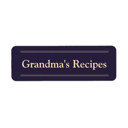 Grandmas Recipes Label