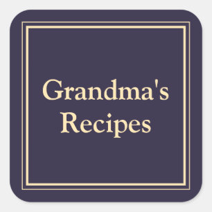 Grandma's Recipes Square Sticker