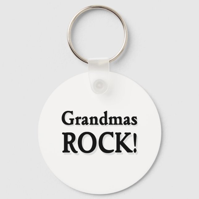 Grandmas ROCK! Keychain (Front)